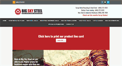 Desktop Screenshot of bigskysteel.com